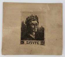 Gravure Ancienne Dante XVIIIe