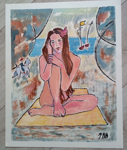 Tableau huile signé peng - à,