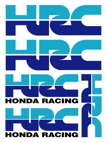 Hrc honda decal set - hrc,