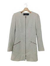 ZARA Manteau court Dames Manteau T EU 34 gris clair style décontracté
