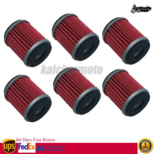 6pcs oil filters fit yamaha - oil,