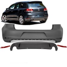 PARECHOC PARE CHOC ARRIERE POUR VW GOLF 6 LOOK GTI + DIFFUSEUR 2 SORTIE SIMPLE