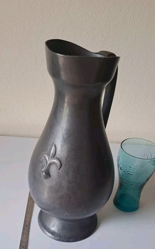 Ancien pichet étain avec - pichet,