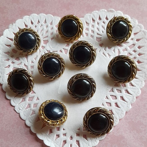 Boutons vintage noirs - vintage,