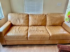 Natuzzi Italian leather sofa, used