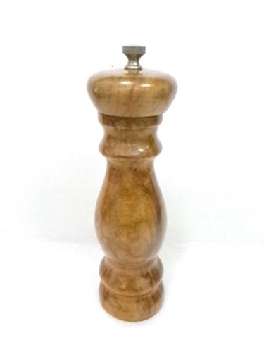 Cylindrical olive wood pepper - olive,