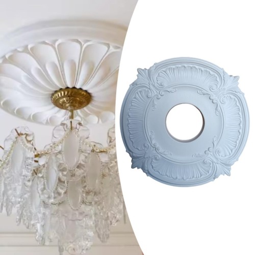 Rosace plafond blanche - de,