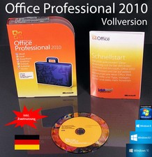 Microsoft Office Professionnel 2010 version complète boîte + CD allemand deuxième usage emballage d'origine