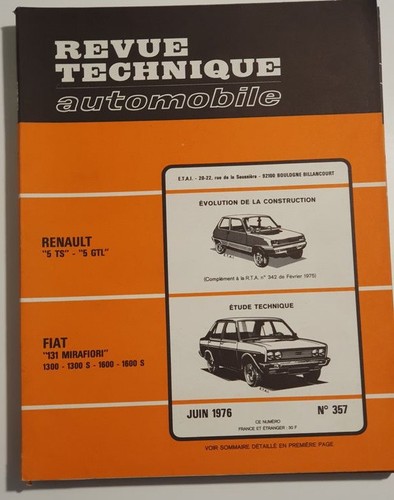 Revue technique automobile - revue,