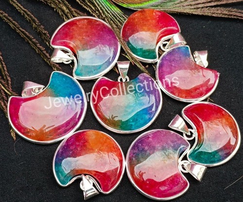 Pendentif lune quartz - en,