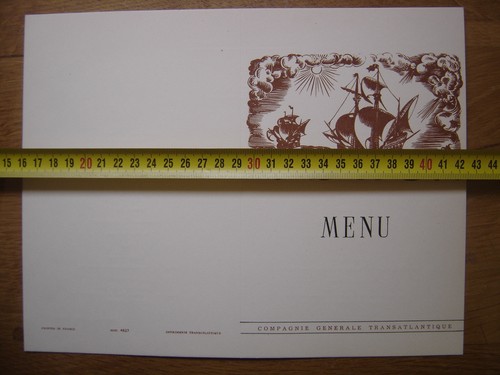 Novembre 1954 menu cgt - menu, marine
