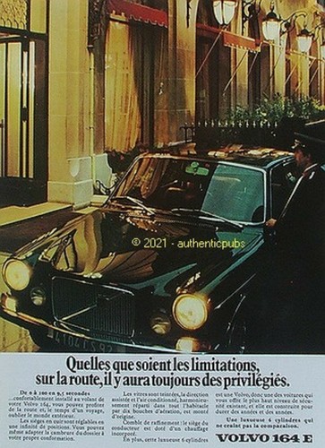Publicite volvo 164 voiture - 164,
