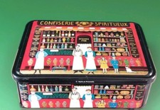 boîte en métal confiserie et spiritueux delacre 1984