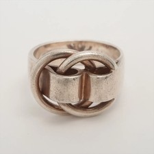 Hermès Deux Anneaux Ring 50 925 5.7g