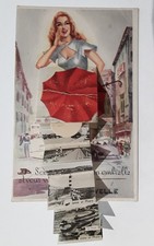 Old postcard-Carte a Systeme-AUDE-LA NOUVELLE-Lift and you will see my umbrella. 