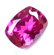 Natural Rhodolite Garnet Raspberry Pink 24.80 Ct Cushion Certified Gemstone