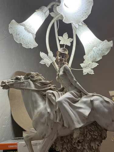 Lampe cavalière art nouveau - lampe,