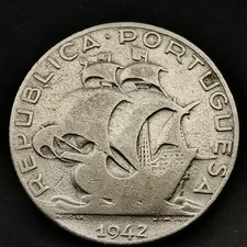 2.5 ESCUDOS 1942 ARGENT 650‰