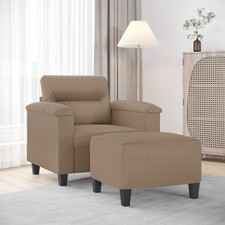 Fauteuil avec repose-pied Noir