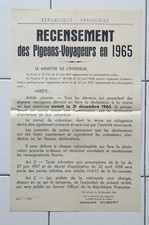 Affiche ancienne Colombophilie