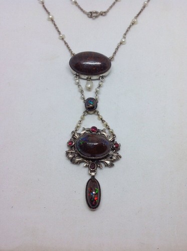 Collier opales perles fines - collier,