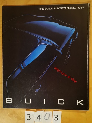 Buick gamme 1987 - gamme, riviera