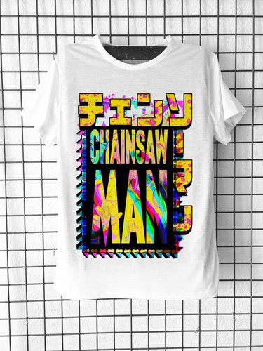 Tee shirt chainsaw man power - chainsaw,