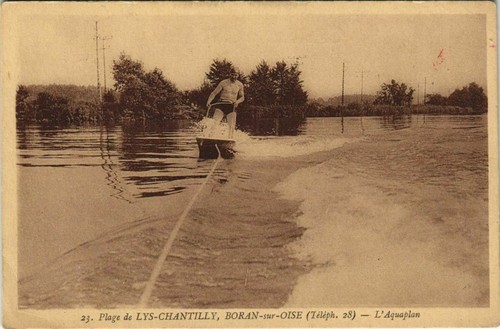 Old postcard plage - old,