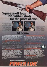 1977 Print Ad of Power Line 822 .22 Pellet Rifle 