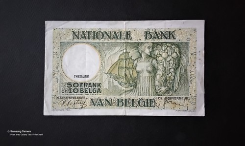 Billet banque 50fr belge - billet, de