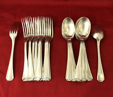 12 couverts de table CHRISTOFLE modèle CHEVRONS métal argenté 20,5 cm Ménagère