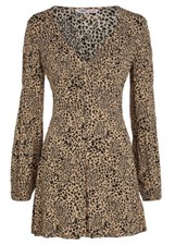 Tommy Jeans Robe courte leopard m longues Leo Hook mini dress DW16478