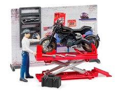 Bruder Bworld Atelier De Moto 62101 Moto Ducati Scrambler Racer Élévateur