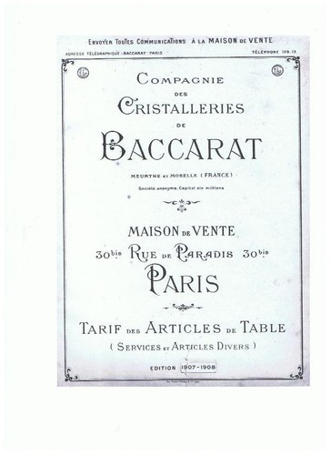 Dvd catalogues baccarat st - dvd,