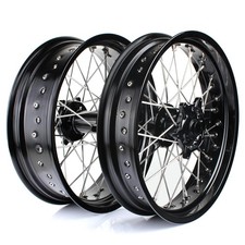 17" Noir Supermoto Roues