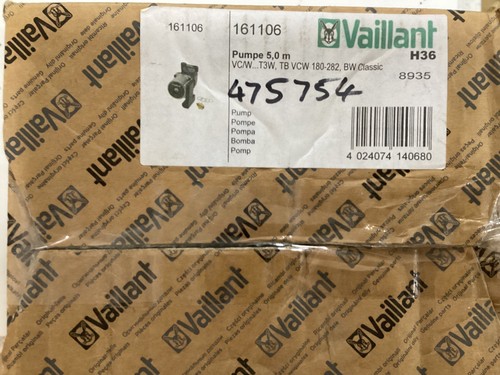 Vaillant 161106 pump - vaillant,