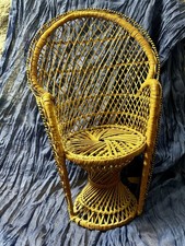 Fauteuil Emmanuelle rotin tressé – Pour Poupée Décoration bohème-artisanat