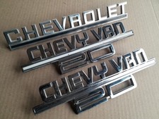 85-95 Chevrolet G-Series CHEVY VAN 20 Emblem Badge KIT (FENDERS and BARN DOOR)