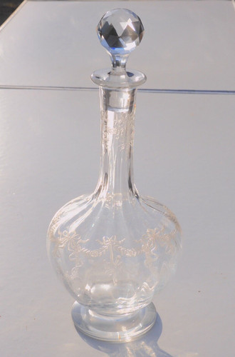 Carafe cristal gravé saint - -carafe,