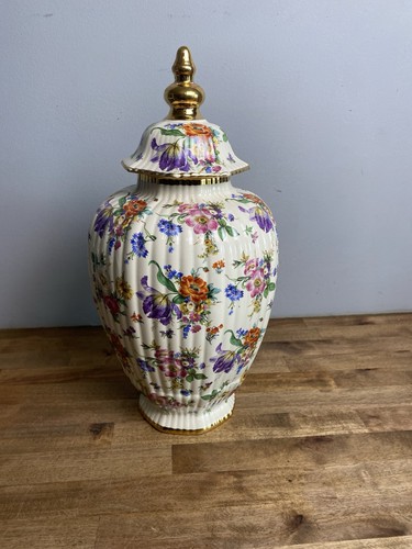 Large ceramic floral boch - ceramic,