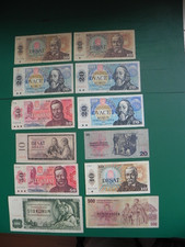 Czechoslovakia 12 old banknotes