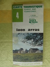 CARTE IGN serie verte 4 laon arras 1980