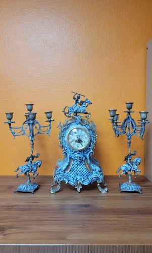Garniture cheminée horloge - de,