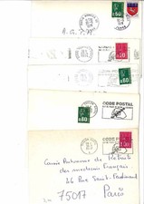 BQ1. LOT 5 LETTERS POST TO THE ARMIES - PARIS TOULON NAVAL RENNES - BEQUET