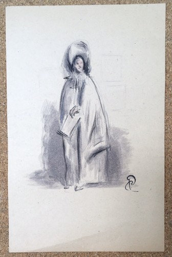 Dessin original fusain - fusain, paul