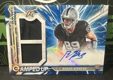 2025 Topps Resurgence Brock Bowers Amped Up RPA Rookie Patch Auto Blue /99 #AUBB