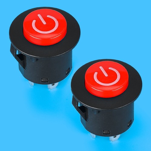 Red power button switch - 2x,