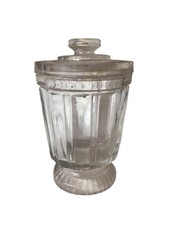 Sugar bowl glass jar with lid