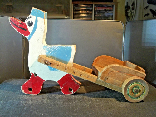 Jouet ancien mobile bois - jouet,