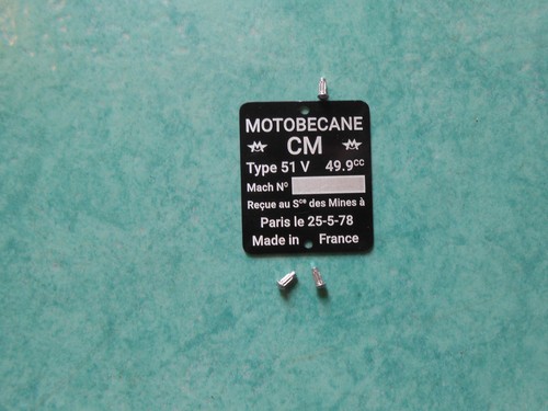 Plaque mines motobécane 51v - plaque,